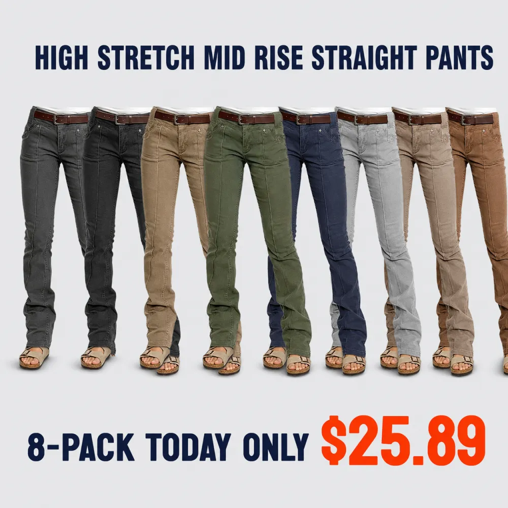⚡FINAL SALE⚡- 8 PACK Women’s High Stretch Mid Rise Pants