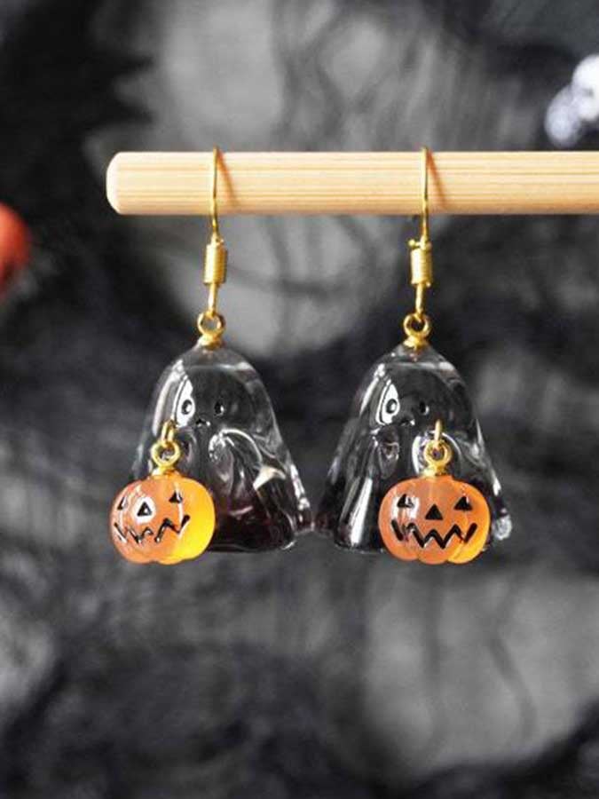 Women's Halloween Ghost Pumpkin Earrings