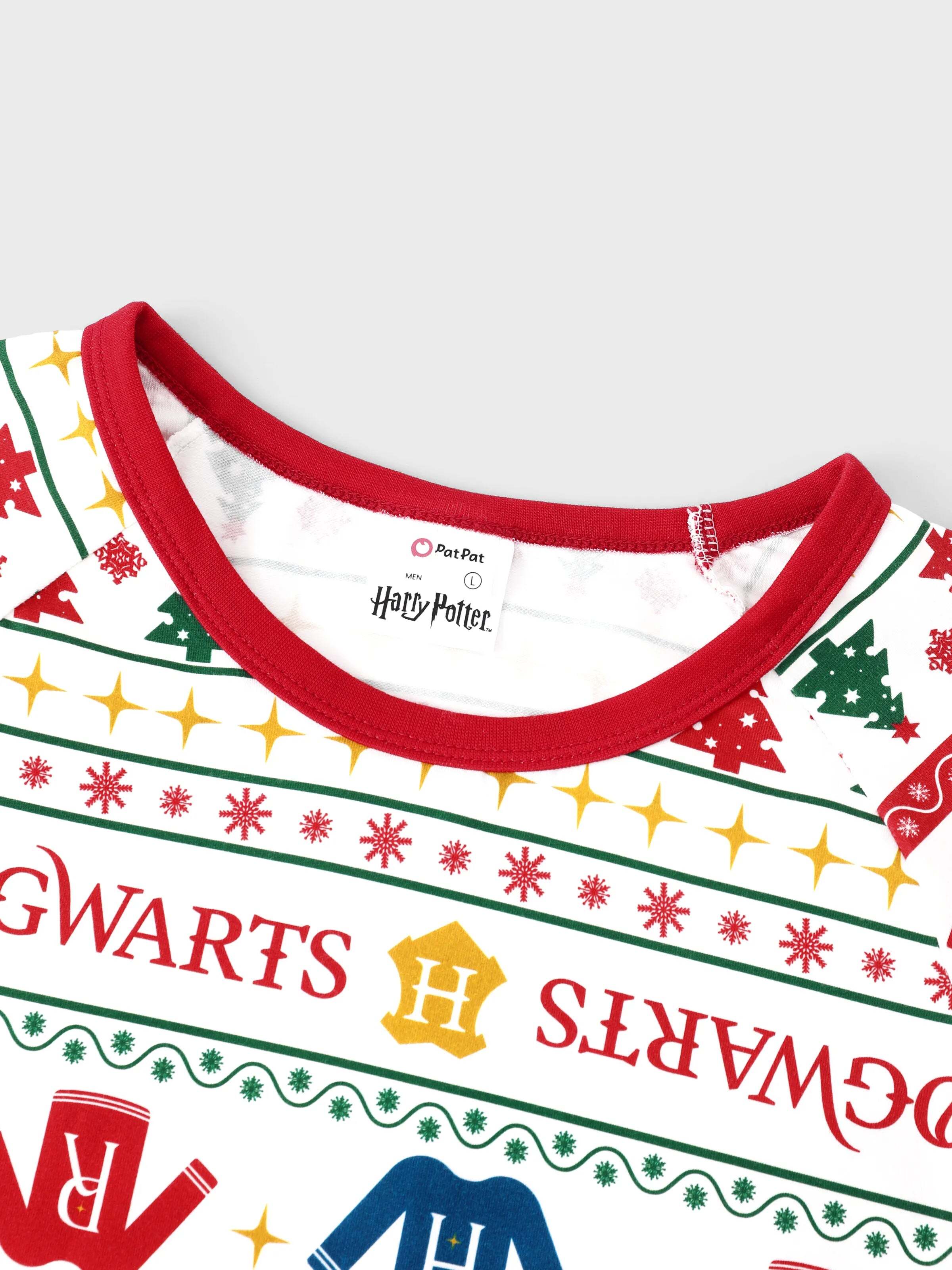 Christmas Matching Family Organic Cotton Snug-fitting Pajamas Sets with Socks White