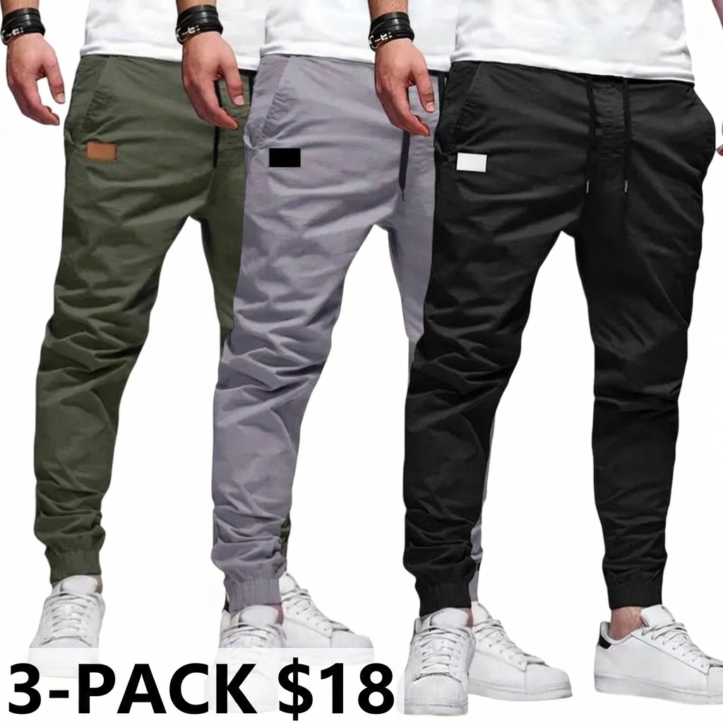 Men’s 3-Pack Casual Jogger Pants