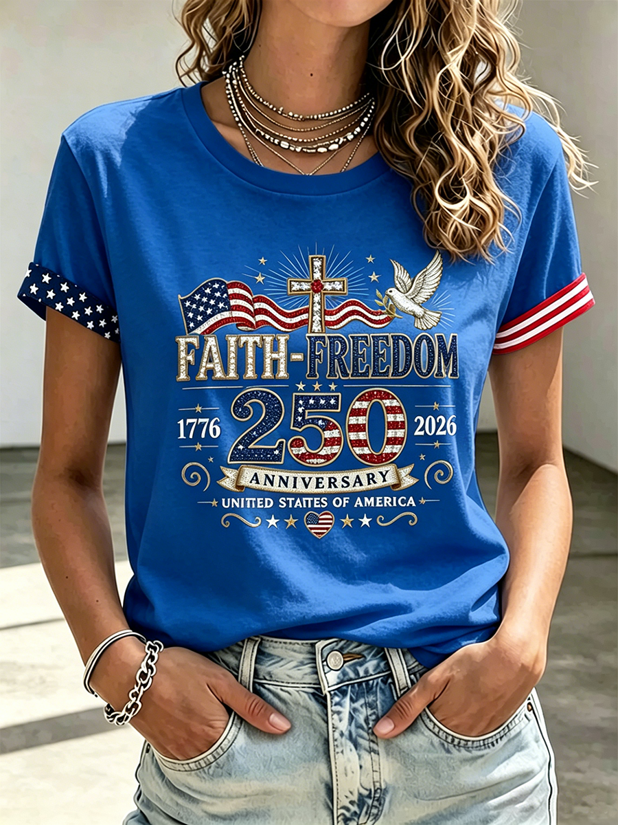 250Th Anniversary Printed Round Neck Top In The United States