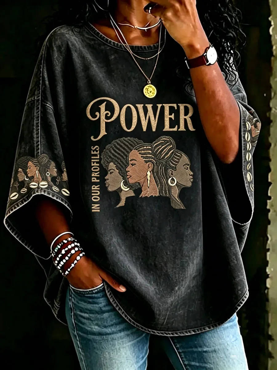 Women'S Juneteenth Print  T-Shirt
