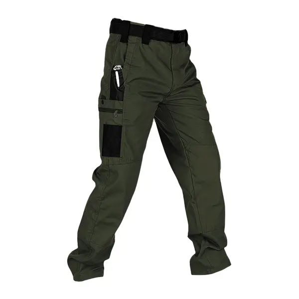 Men's Solid Color Durable Outdoor Training Pants, Fishing, outdoor activities, work, hiking, camping