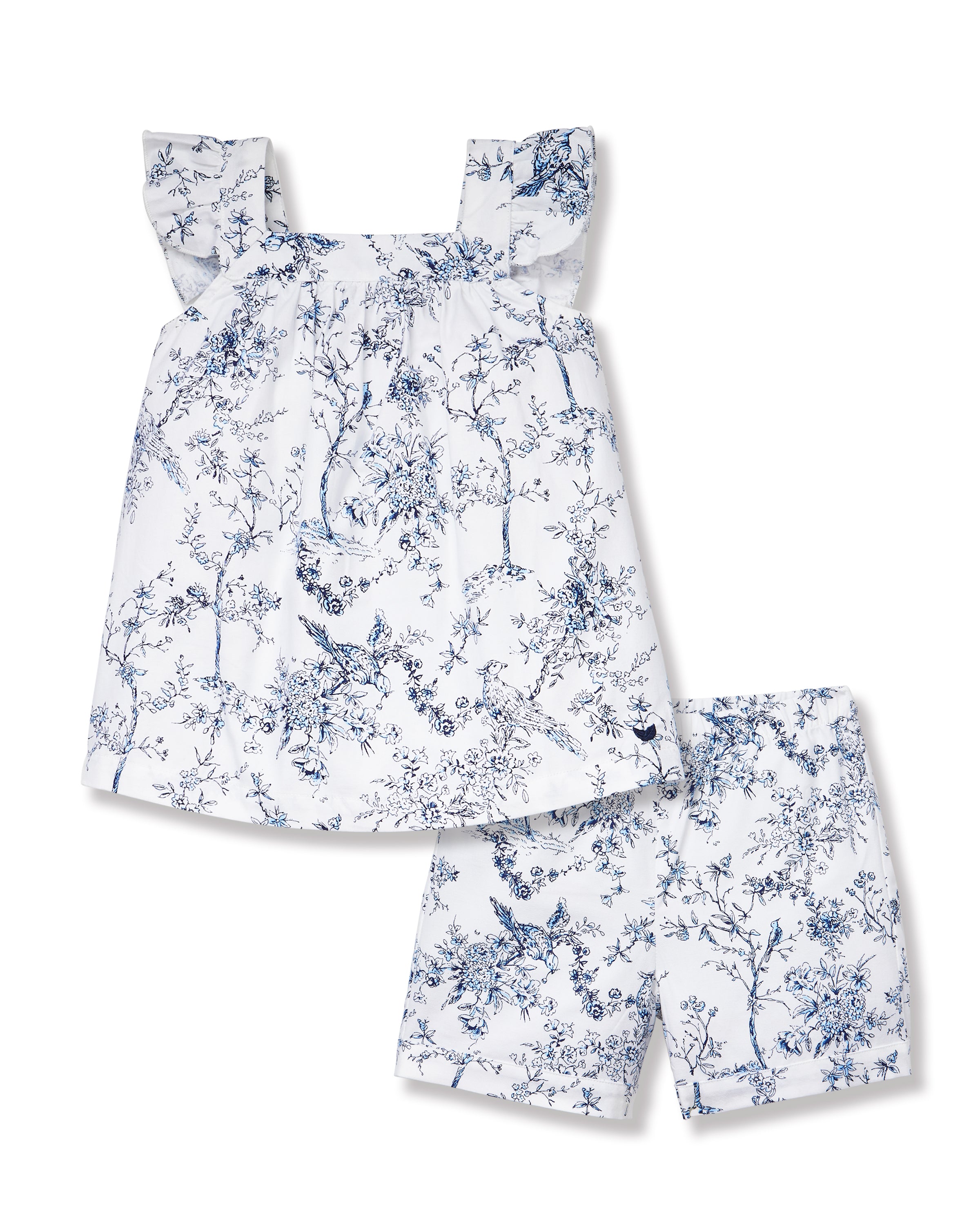 Girl's Twill Clara Short Set in Timeless Toile