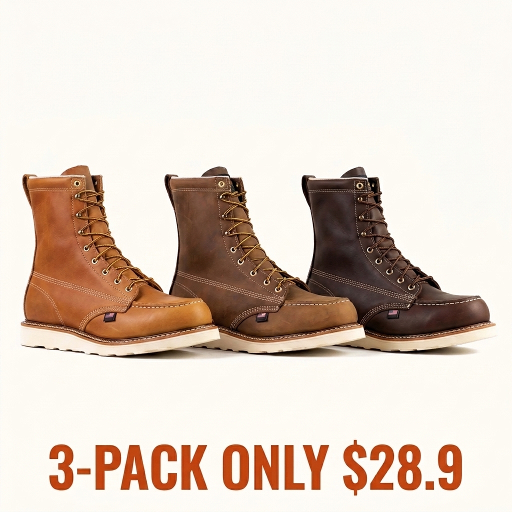 Men's Wedge-Sole Work Boots