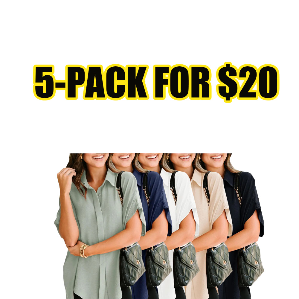 Effortless Elegance Oversized V-Neck Button Blouse