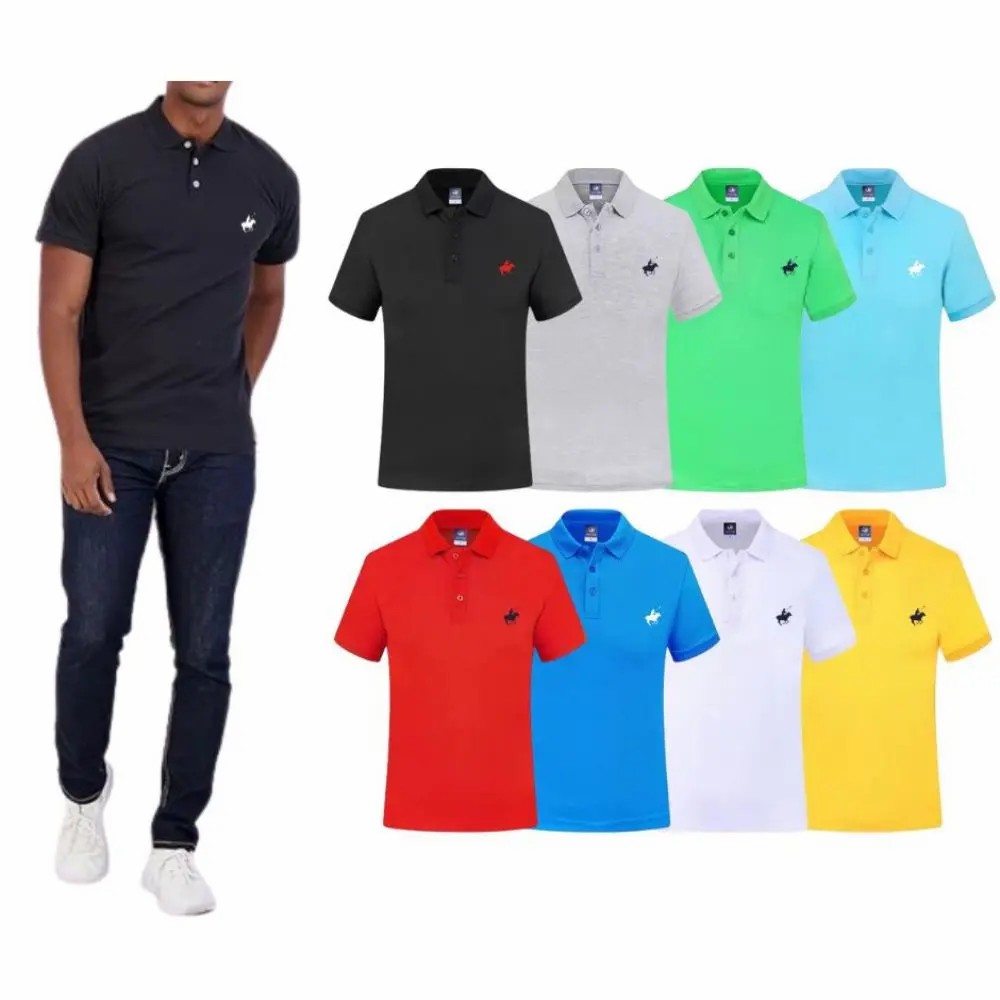 Men’s 9-Pack Cotton Blend Pique Polo Shirts – Short Sleeve Casual Essentials