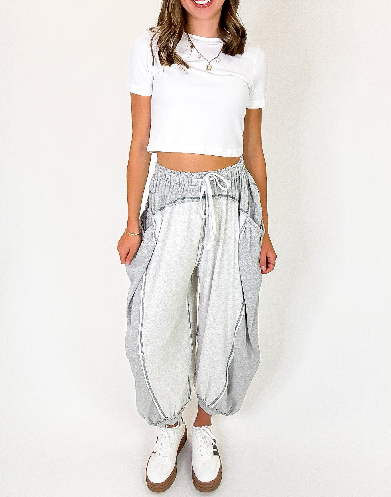 Contrast Ease Flowy Lounge Pants