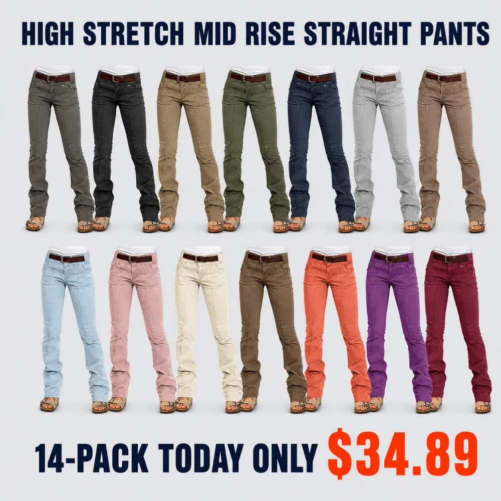 ⚡FINAL SALE⚡- 8 PACK Women’s High Stretch Mid Rise Pants