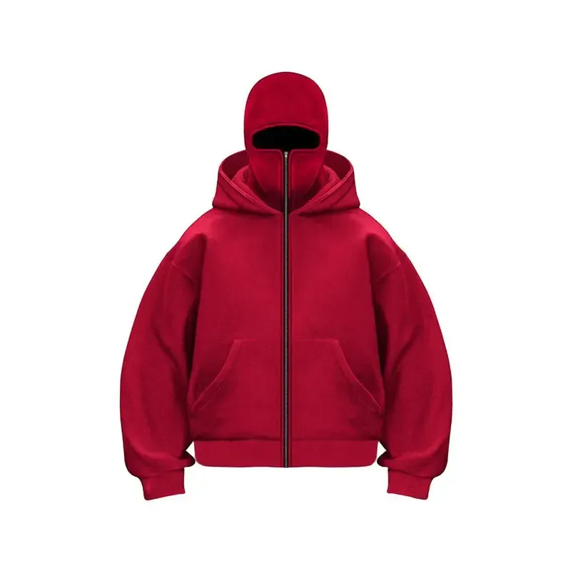 🖤Balaclava Jacket Double Layer Street Hoodie Jacket