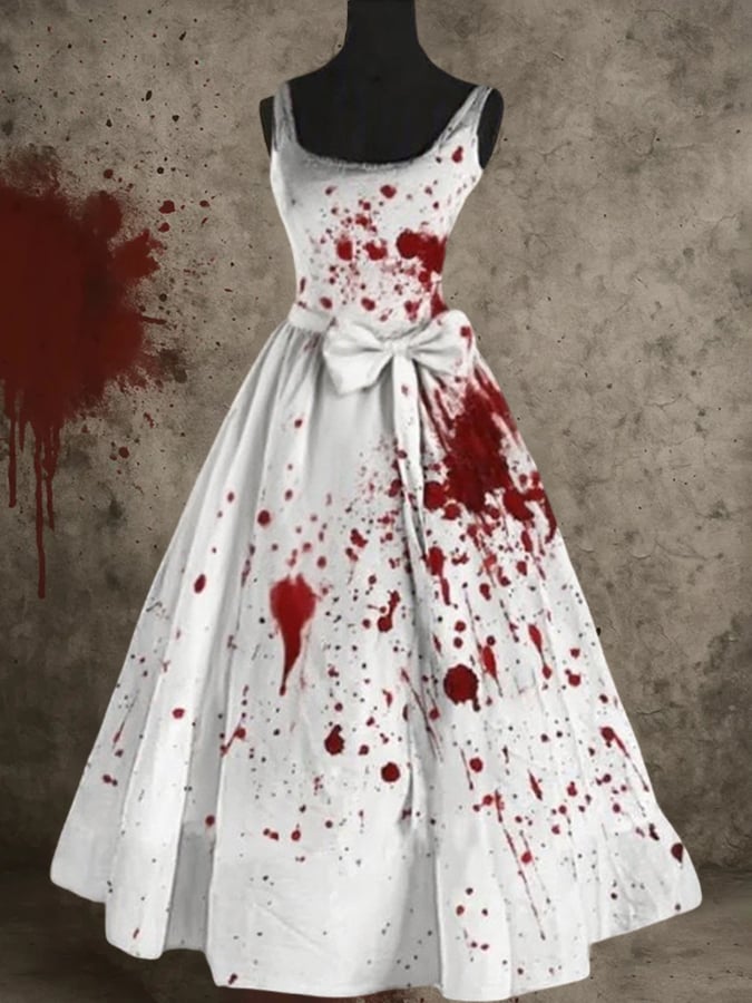 Women's Bloody Art Print Dress
