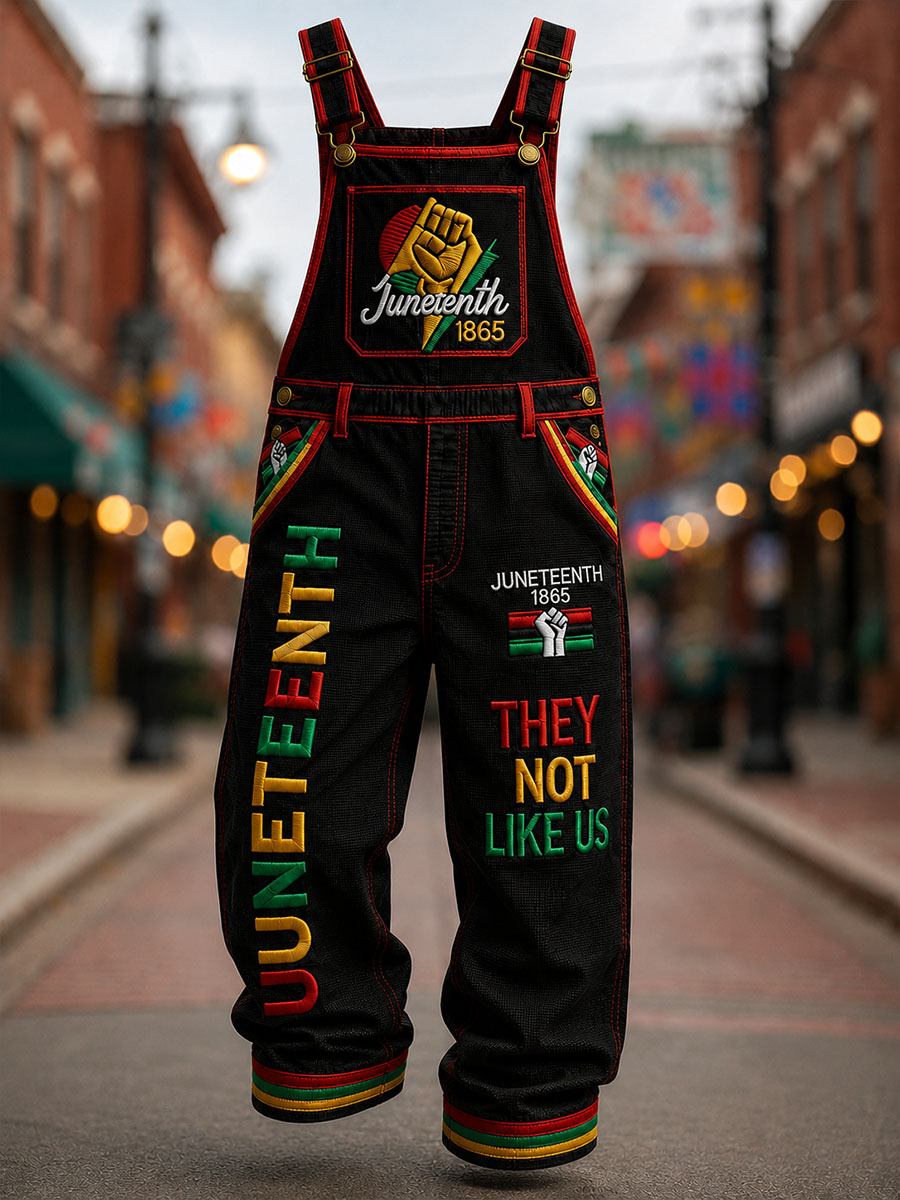 Juneteenth Freedom Day Ethnic Style Overalls