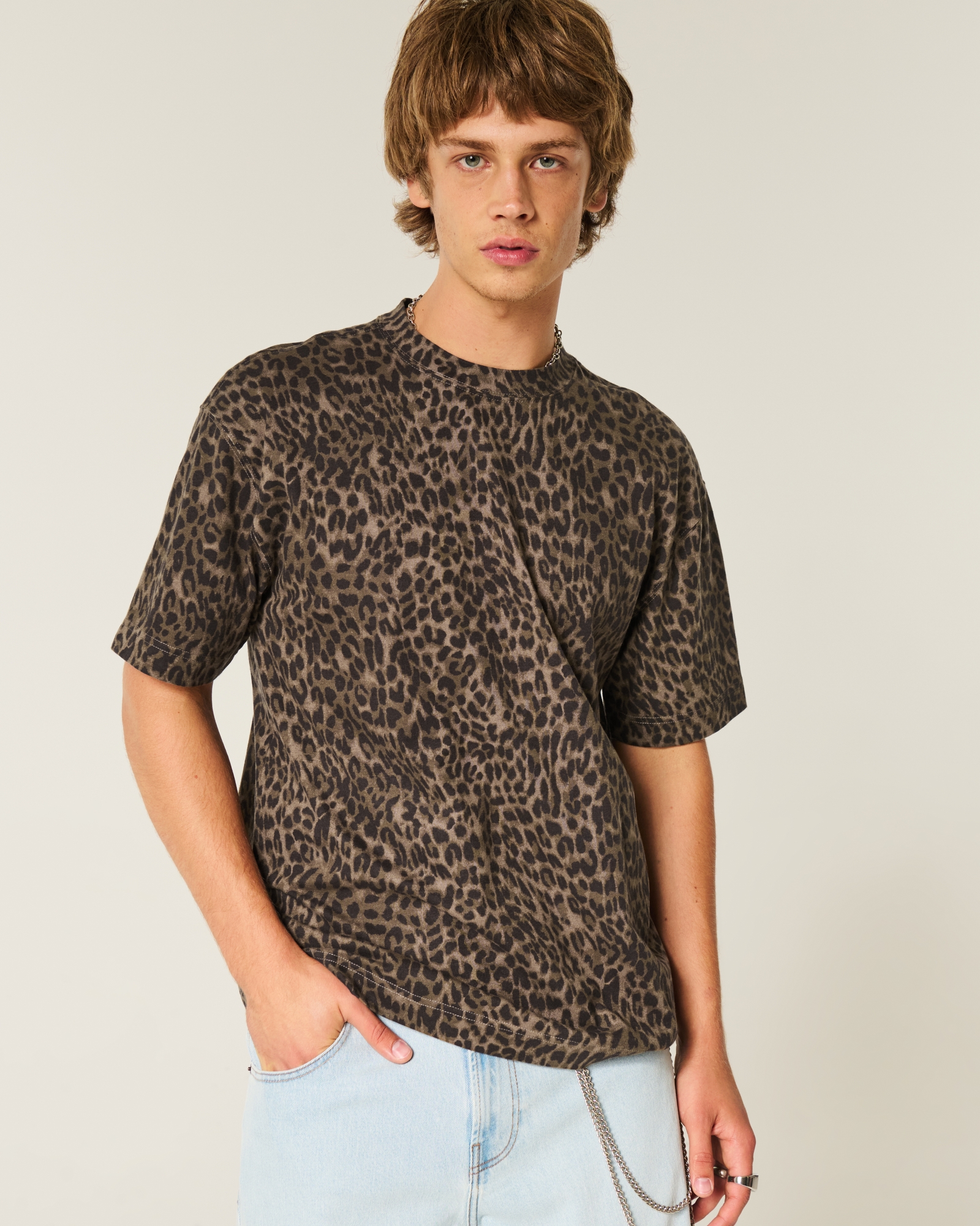 Boxy Heavyweight Washed Cotton Crew T-Shirt