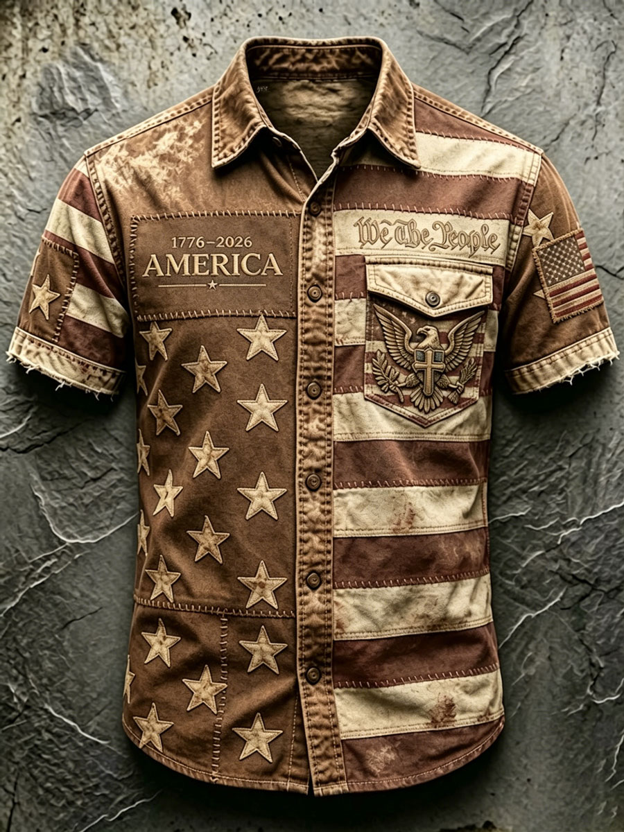 Men'S 250Th Anniversary National Faith Print  Shirt
