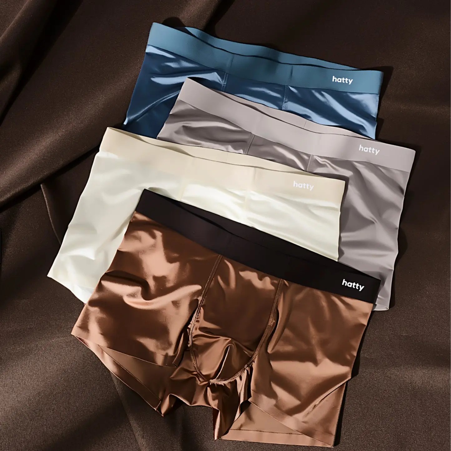 Elegant Silk Men's Ice Silk Underwear Mulberry Silk Antimicrobial Men's Boxer Briefs