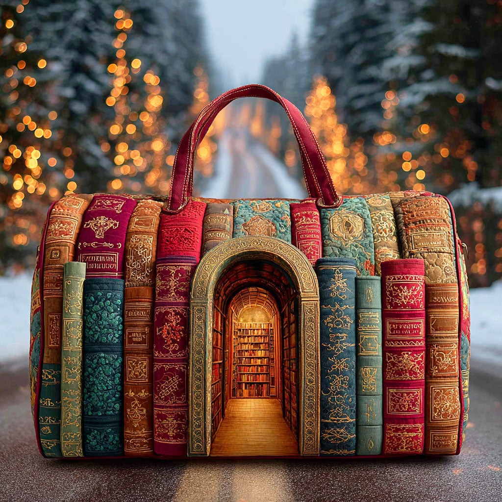 Midnight Library Gateway Quilted Duffle Bag 📚