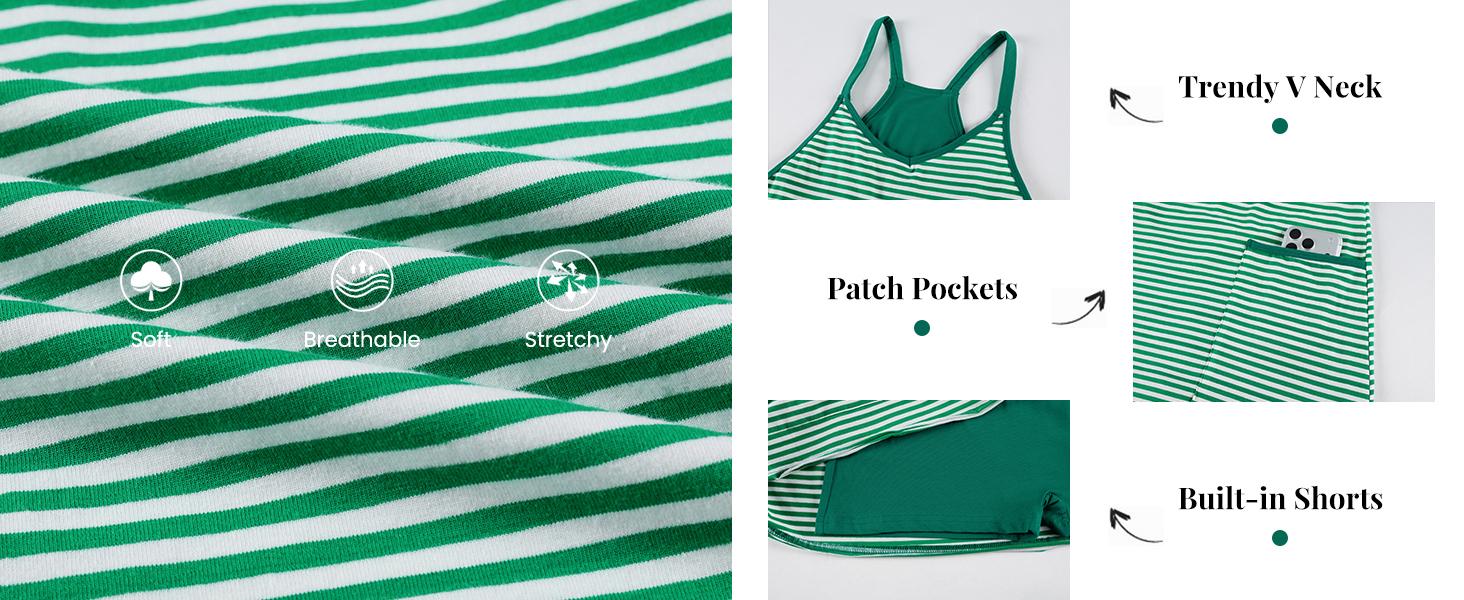 Women's Striped Tennis Dress