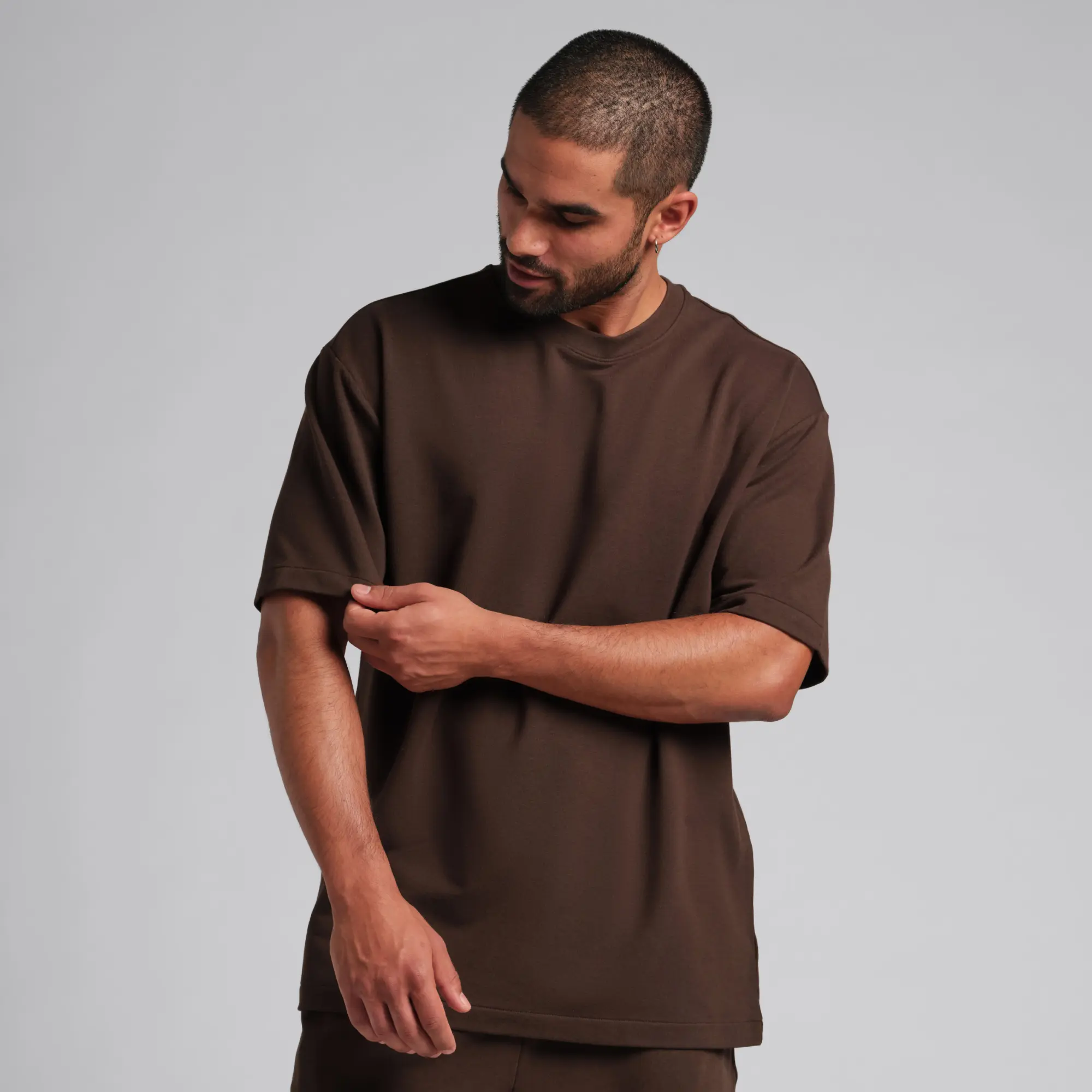 Men's Micro French Terry Oversized T-Shirt Fabric Top