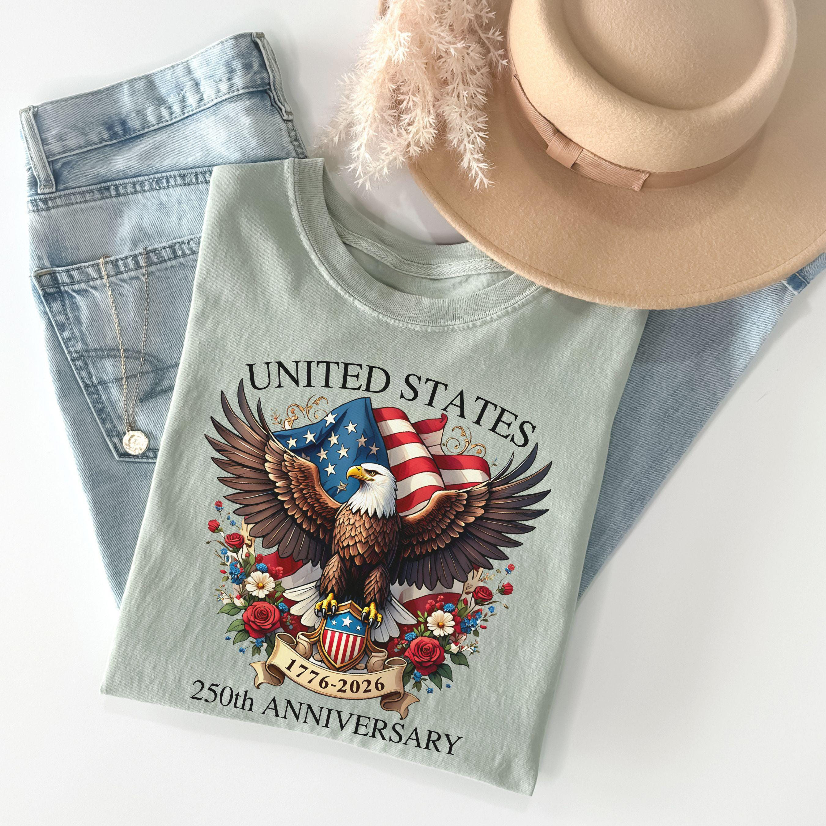 Women's Casual American 250Th Anniversary Commemorative T-Shirt
