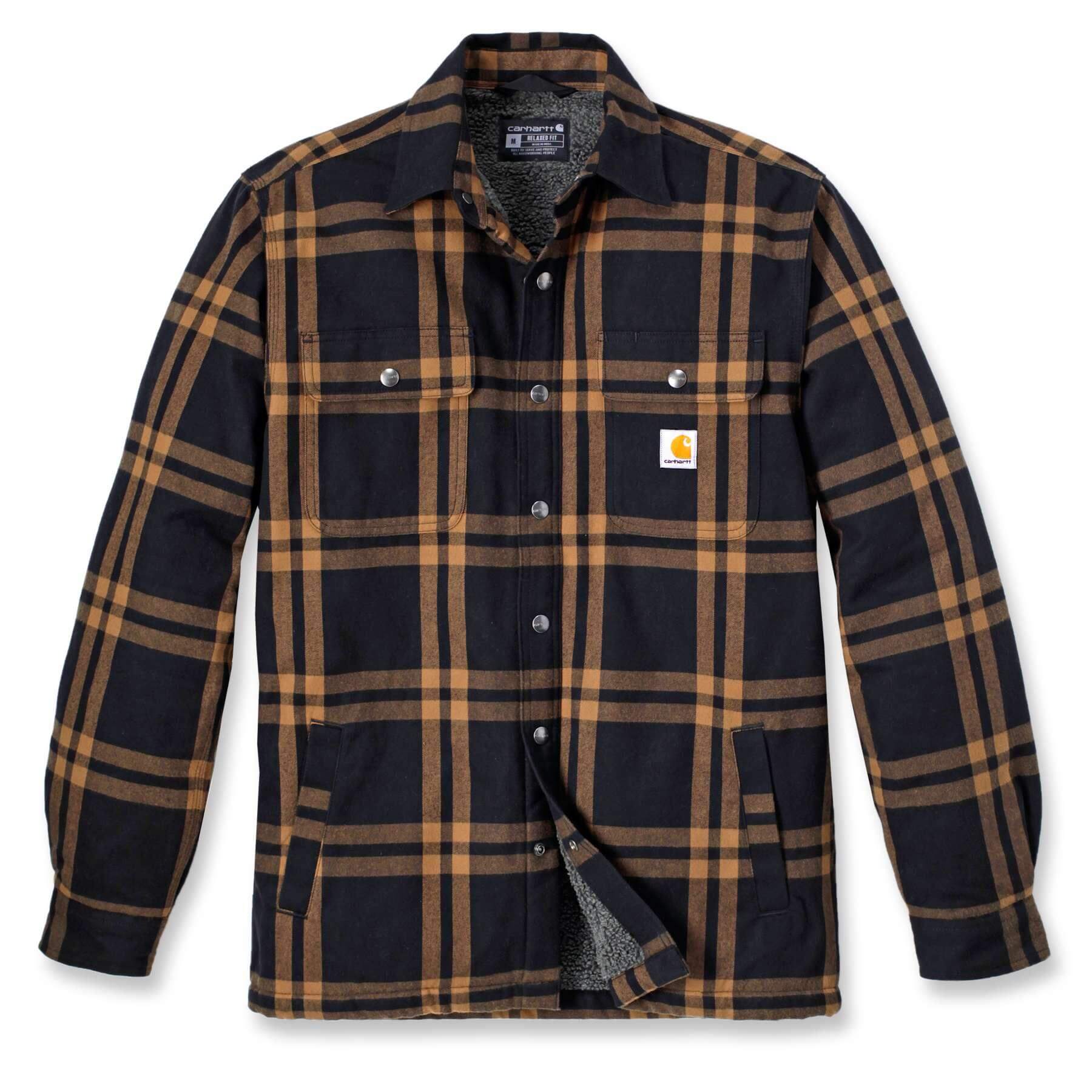 CHT Roane Relaxed Fit Flannel Sherpa-Lined Hooded Shirt Jacket 106354