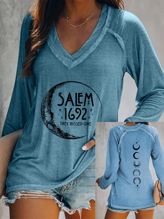 Women's Halloween Salem 1692 They Missed One Print Casual T-Shirt
