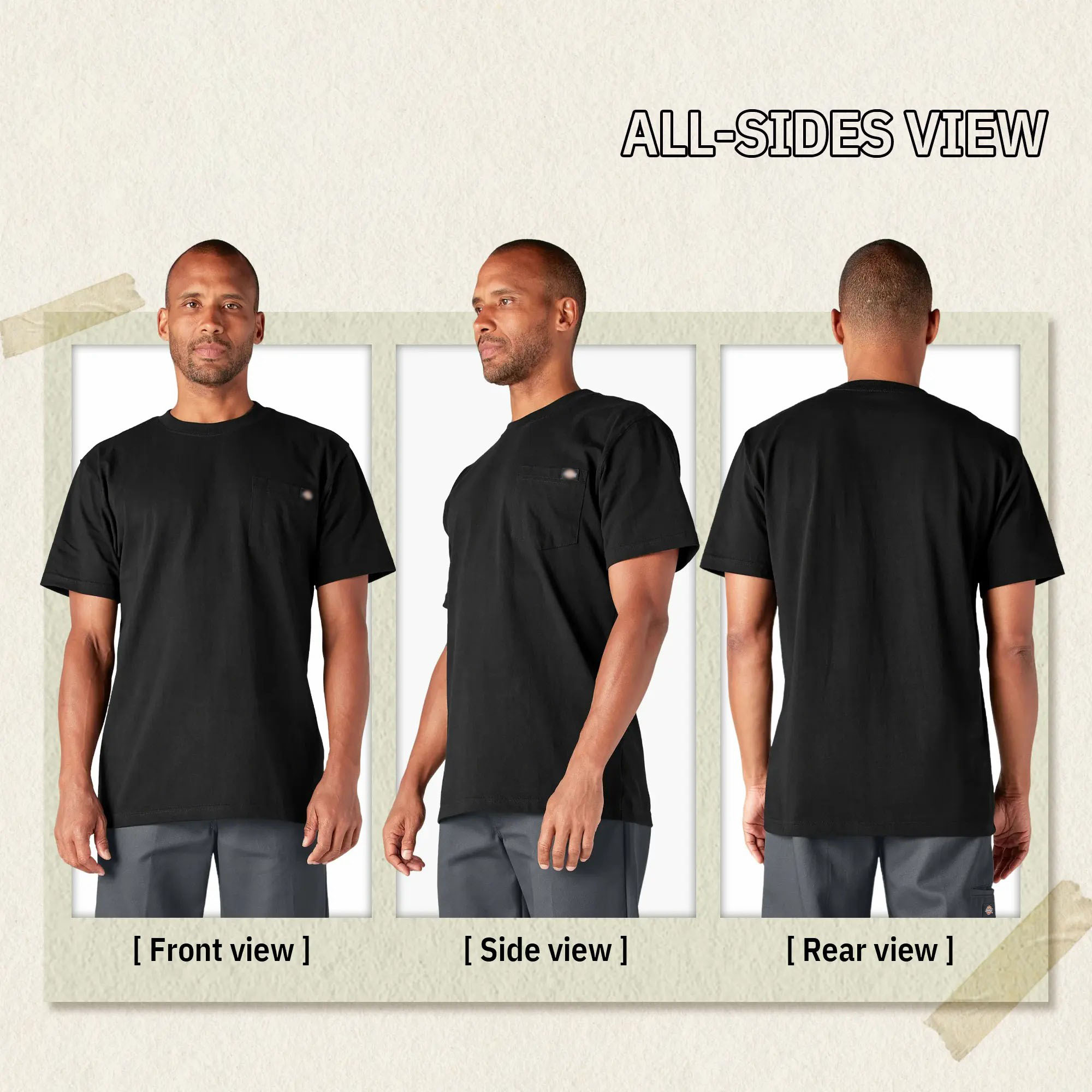 Men's Heavyweight Short Sleeve Pocket Tee – 100% Cotton Relaxed Fit Workwear Shirt
