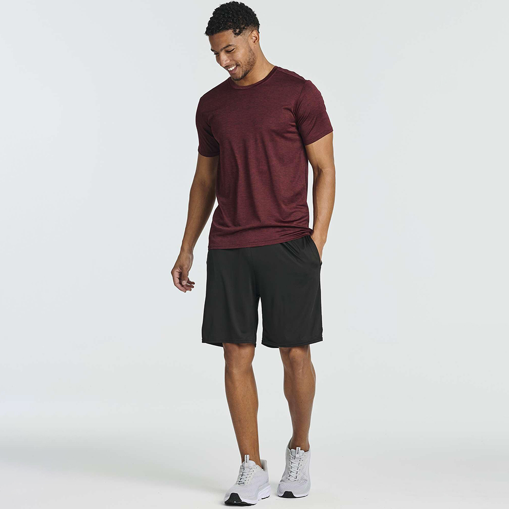 Men's Short Sleeve Dry Fit Active Crew Neck T Shirt