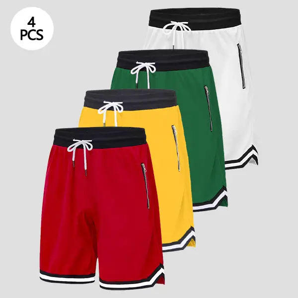 Men’s Casual Athletic Shorts With Zippered Pockets