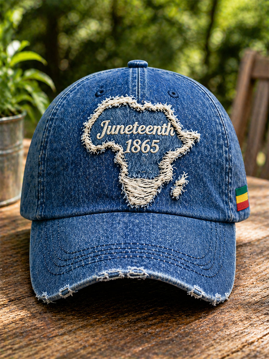 Juneteenth Denim Baseball Cap