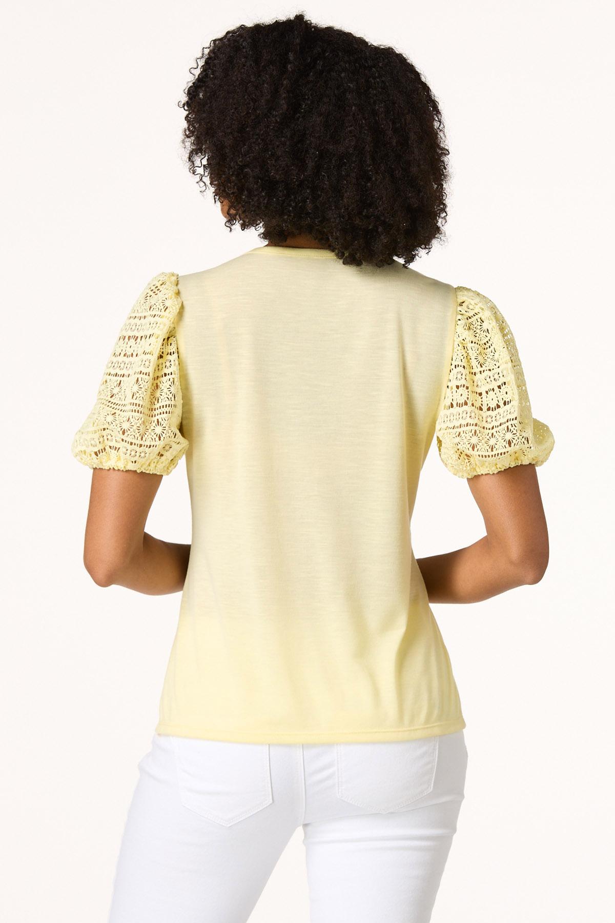 Crochet Puff Sleeve Top