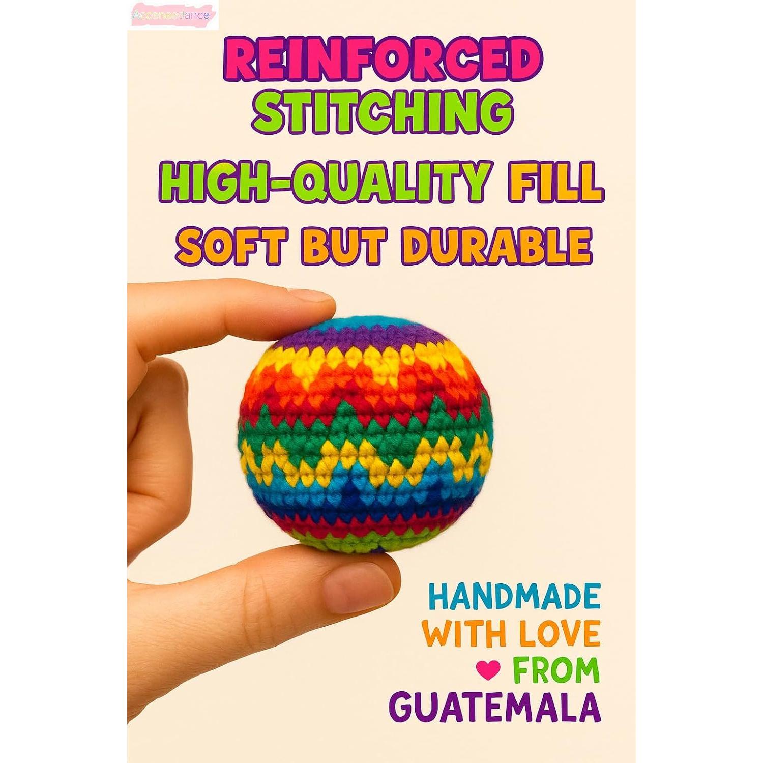 10 PCS Handmade Crochet Hacky Sack Set