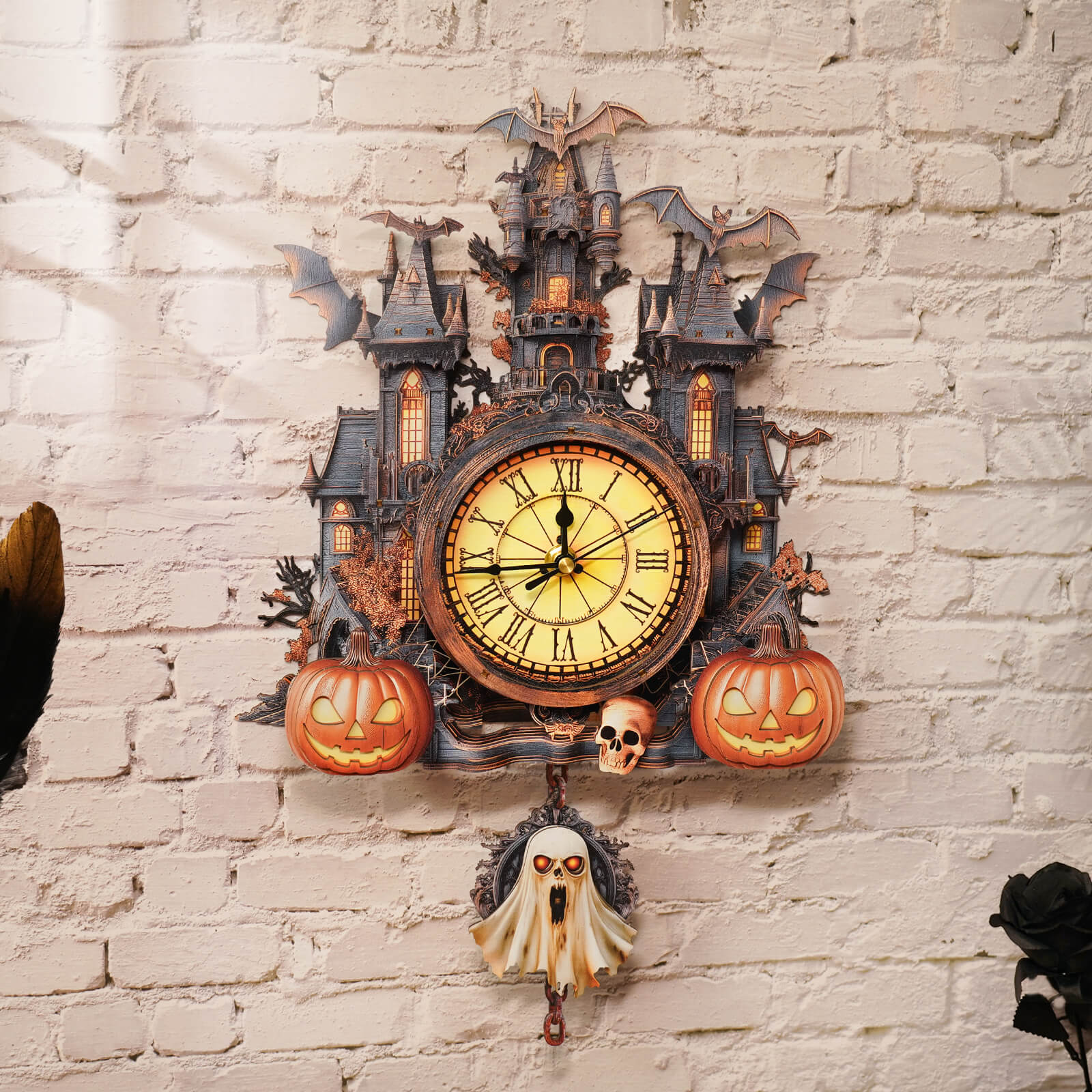 Mysterious CastleDIY Wooden Clock, 3D Puzzle Craft Kit