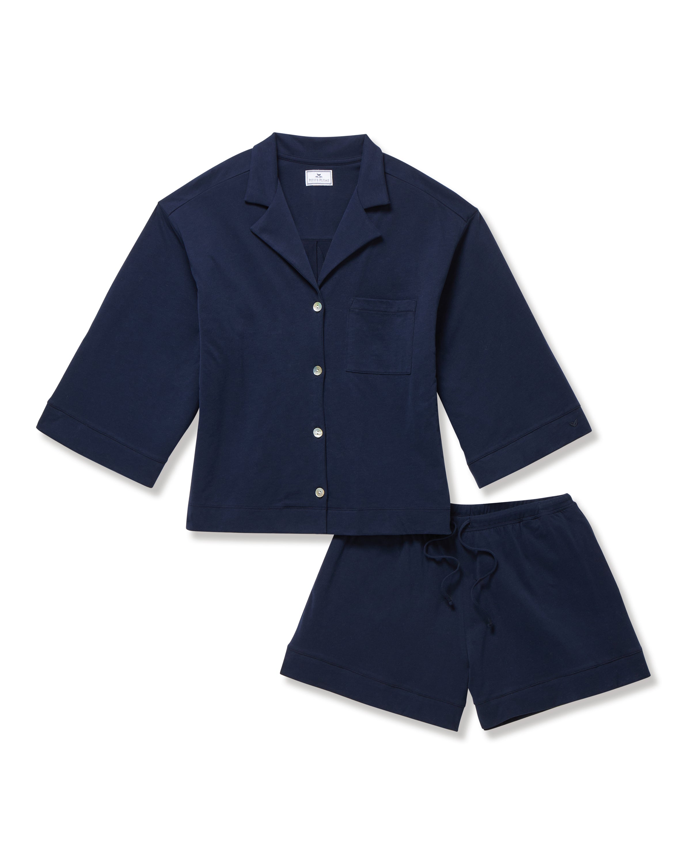 The Olivia Pima Short Set in Navy
