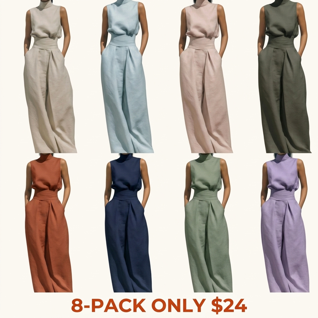 Elegant Linen-Blend Two-Piece Set