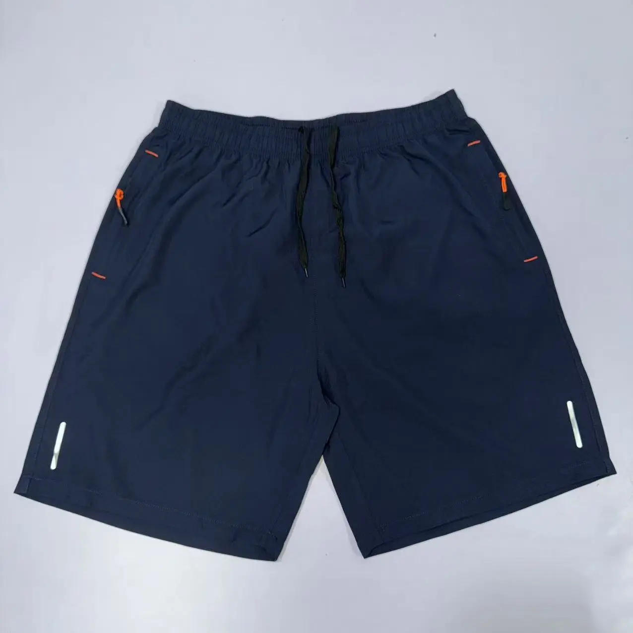 Men's Solid-Color Zipper-Pocket Shorts