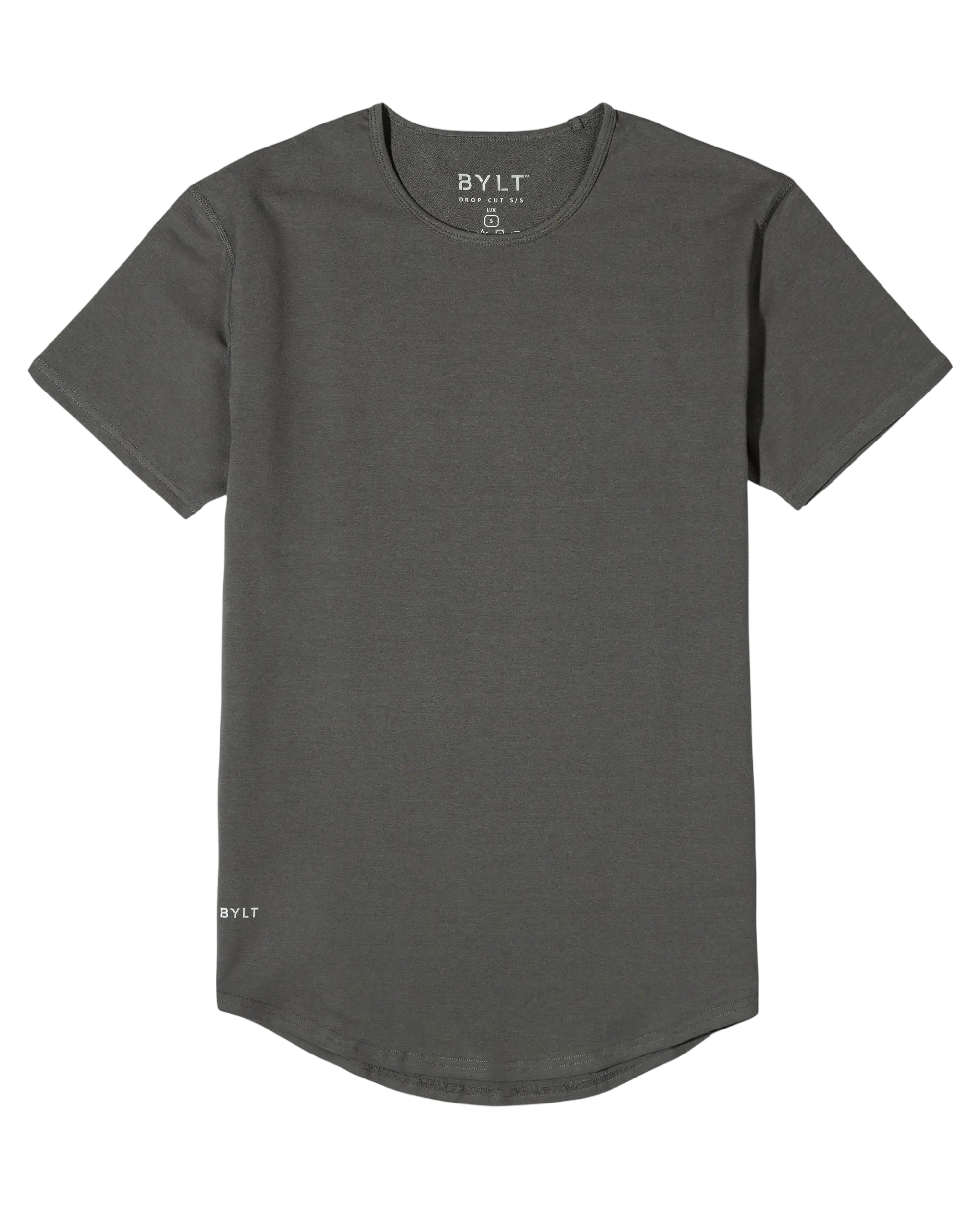Men Fitted Crewneck Tee with 4-Way Stretch & Wrinkle-Resistant Fabric