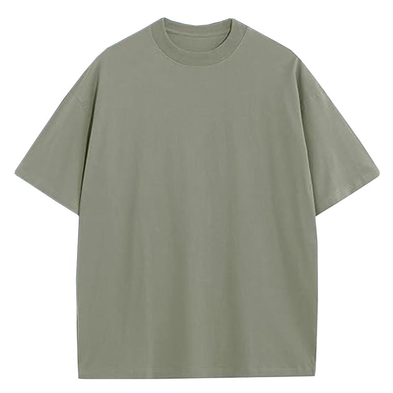 Unisex Heavyweight 100% Cotton Drop Shoulder T-Shirts, Multi-Pack Casual Oversized Fashion Tees