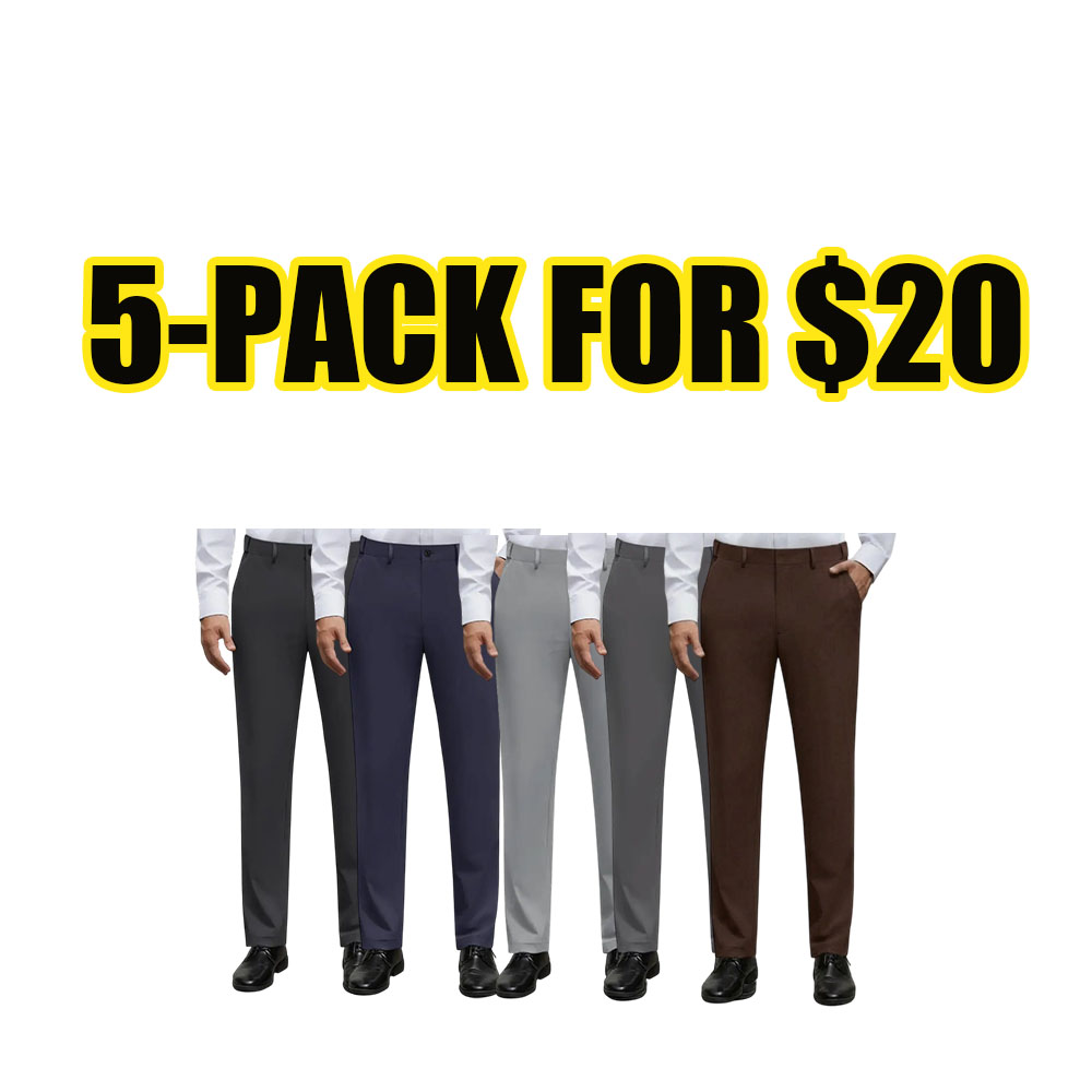 Men's Stretch No-Iron Dress Pants
