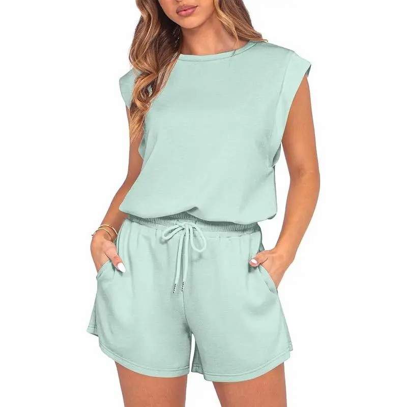 🌞 Adjustable Waist Utility Summer Romper
