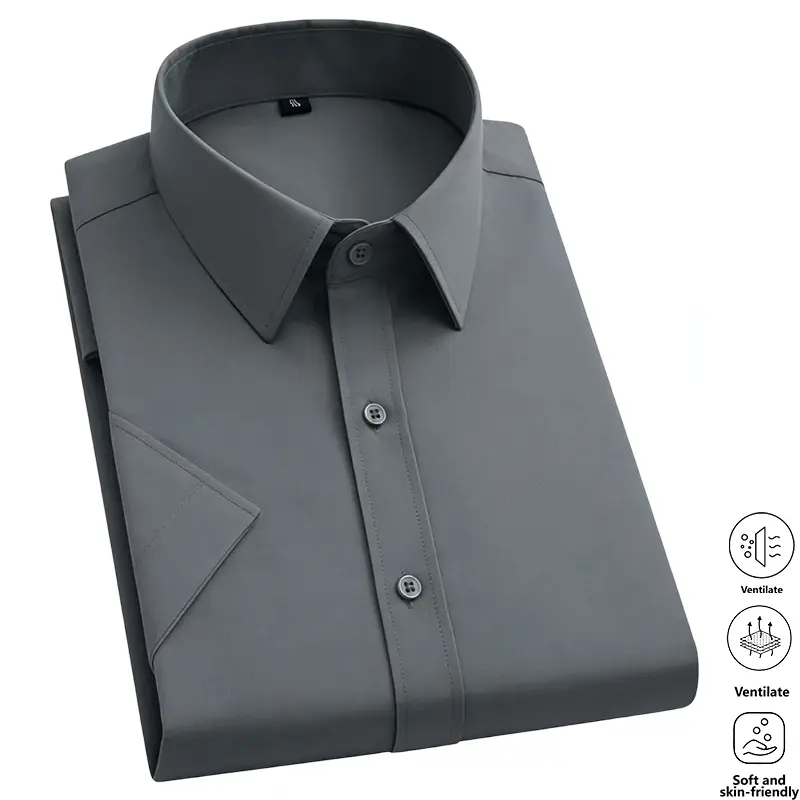 Men’s Solid-Color Dress Shirts