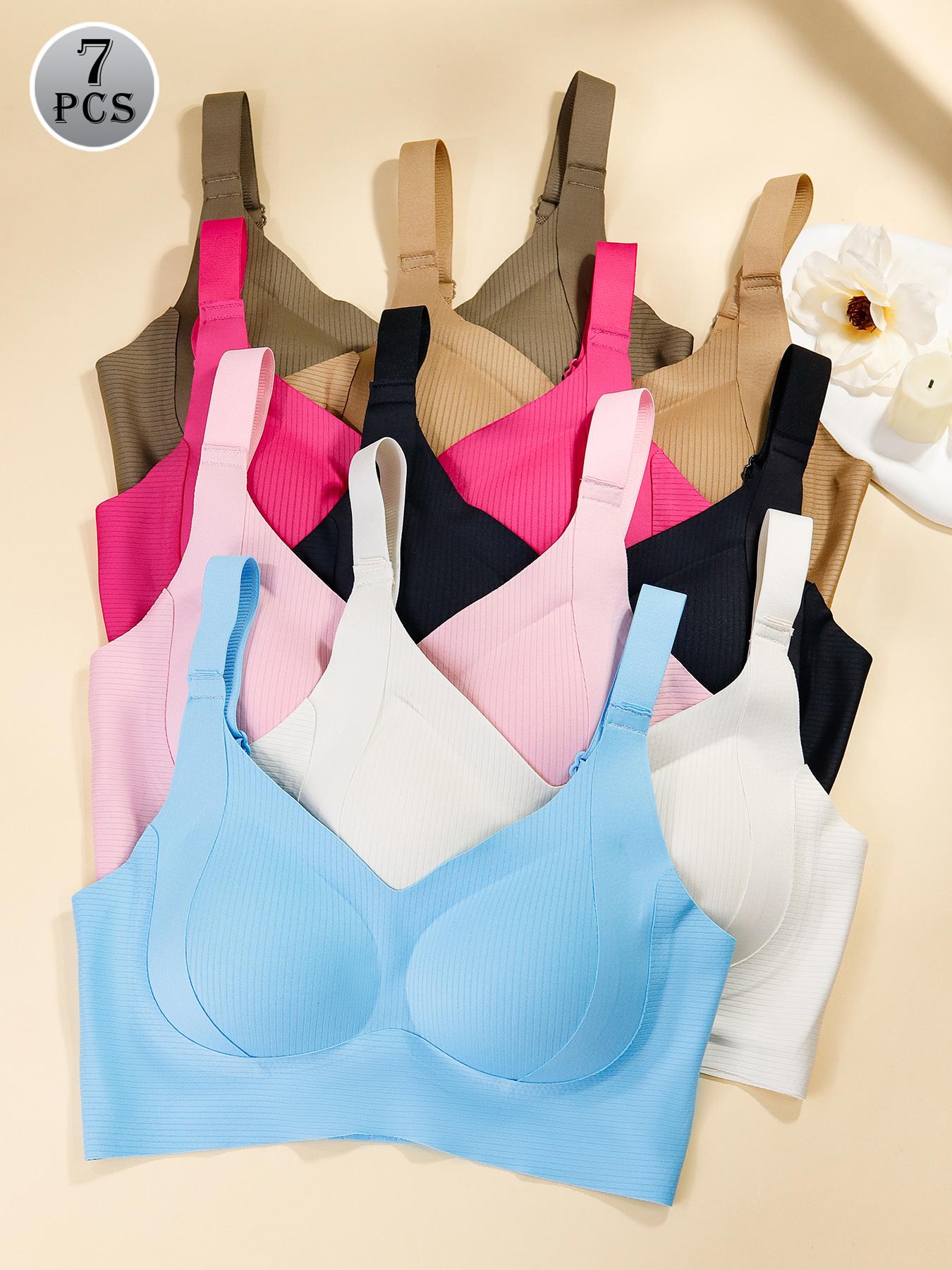 🔥LAST DAY SALE 70% OFF💕Women's Solid Wireless Bra, ComfortableBreathable Push Up Bra