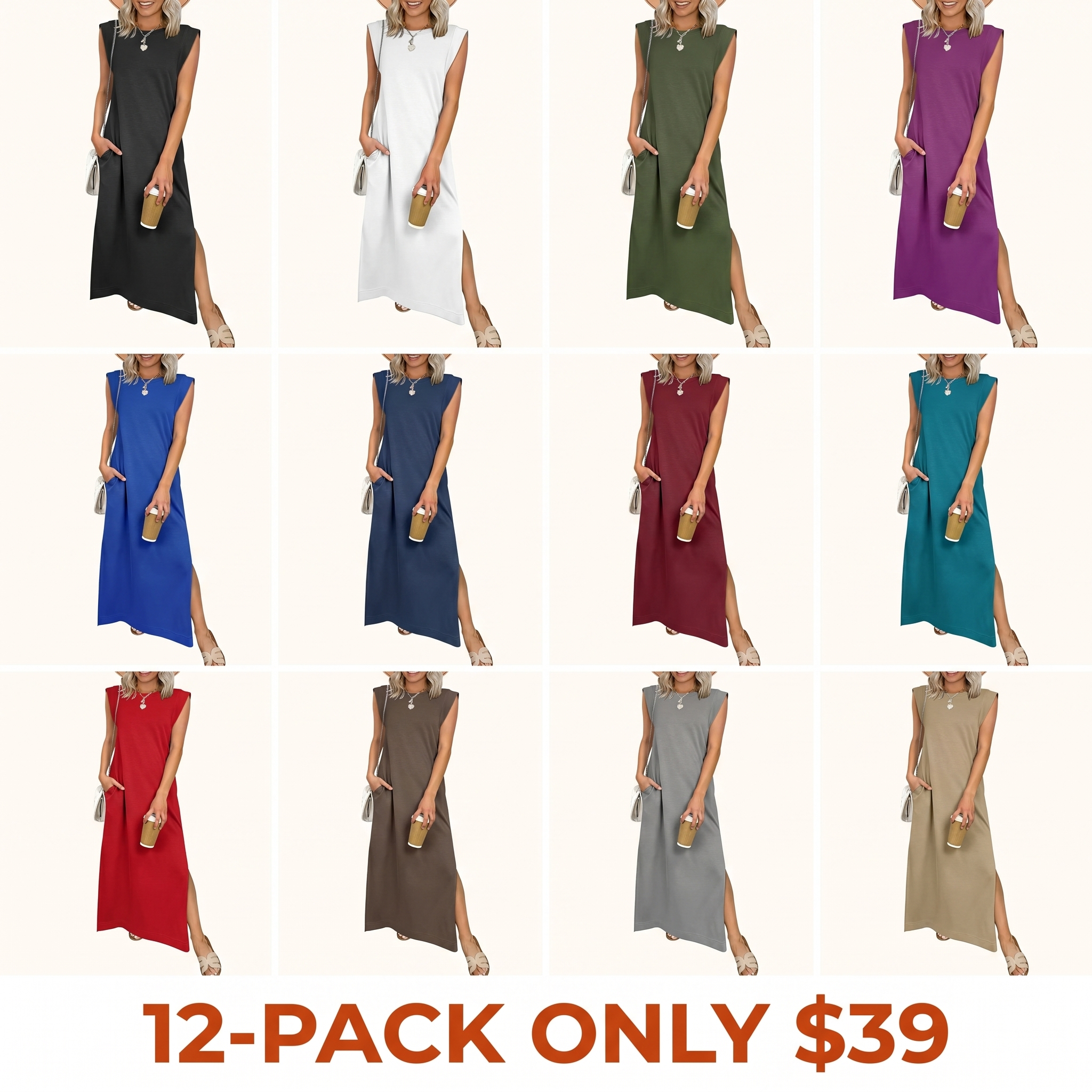 Women's Summer Casual Sleeveless Maxi Dress