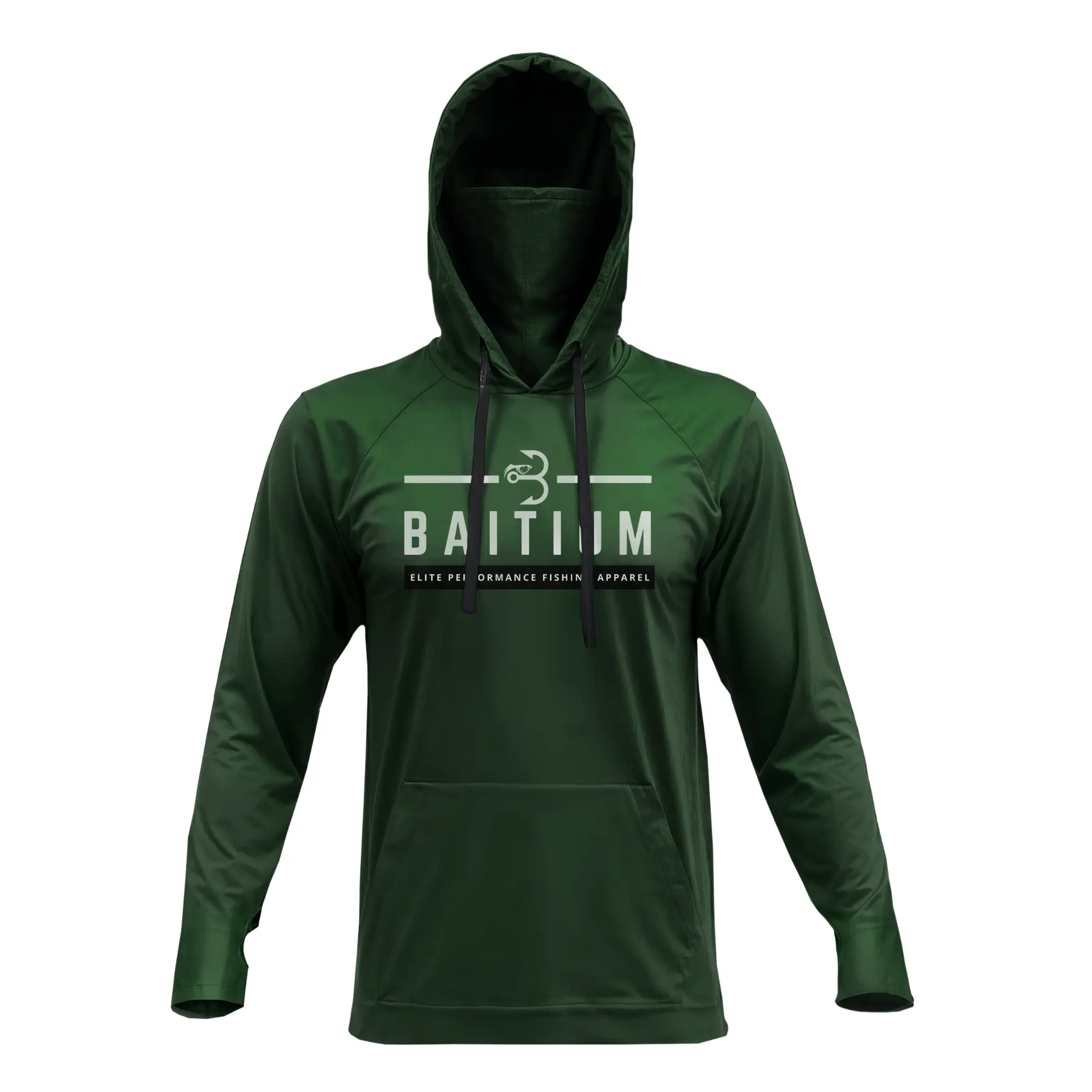 Fishing & Construction Shirt — UPF 50 Sun Protection Long-Sleeve Hoodie (With Built-in Neck Gaiter)
