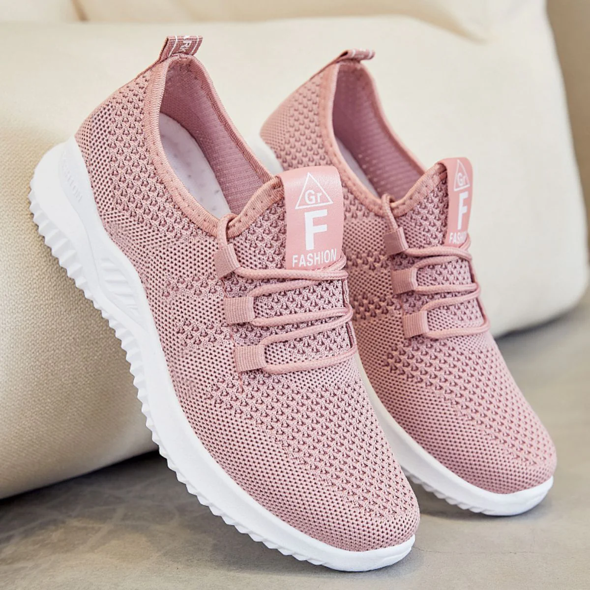 Breathable Mesh Lace Up Athletic Shoes (multiple color options)