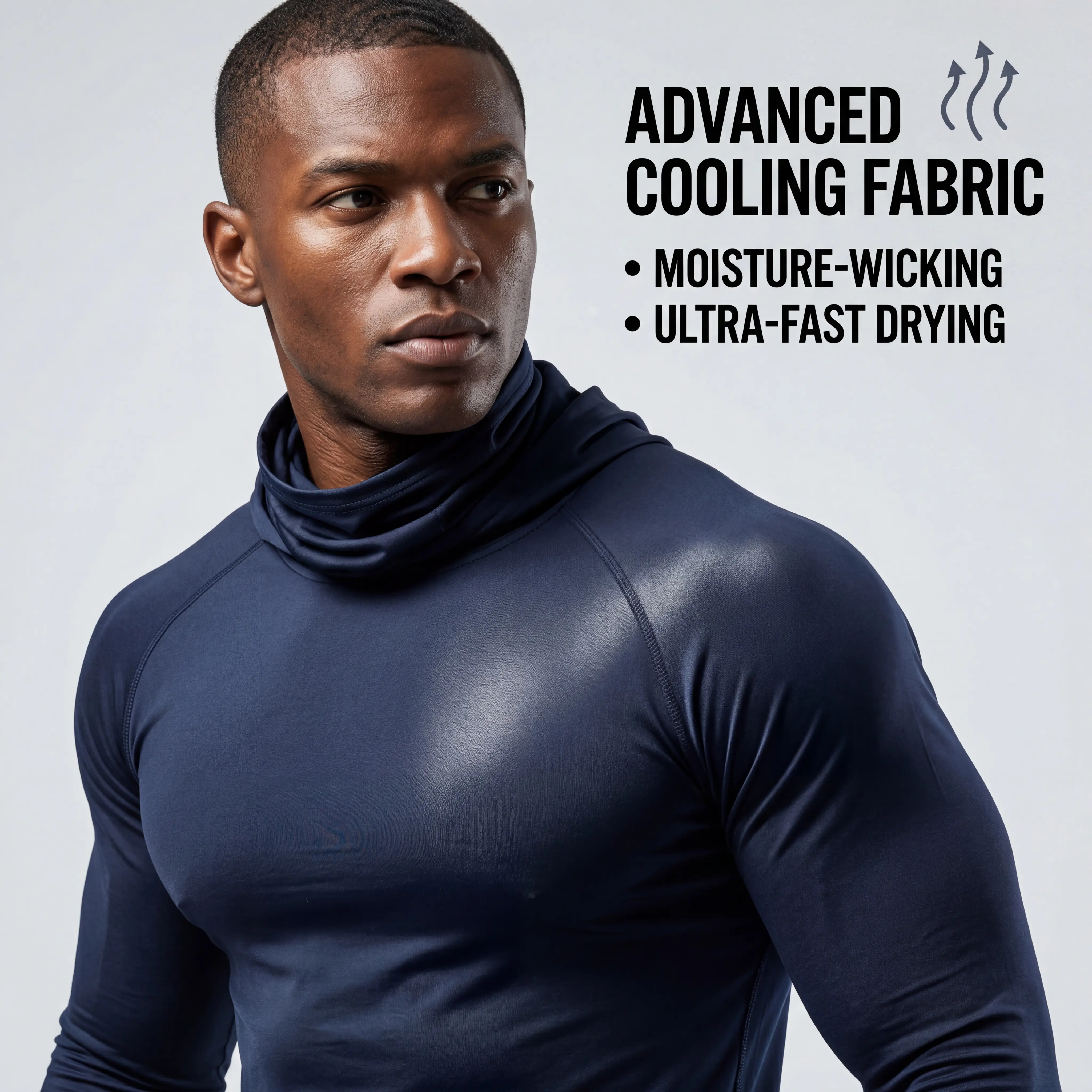 Men's Outdoor Work Sun Protection Clothing With Sun-Blocking Hoodie