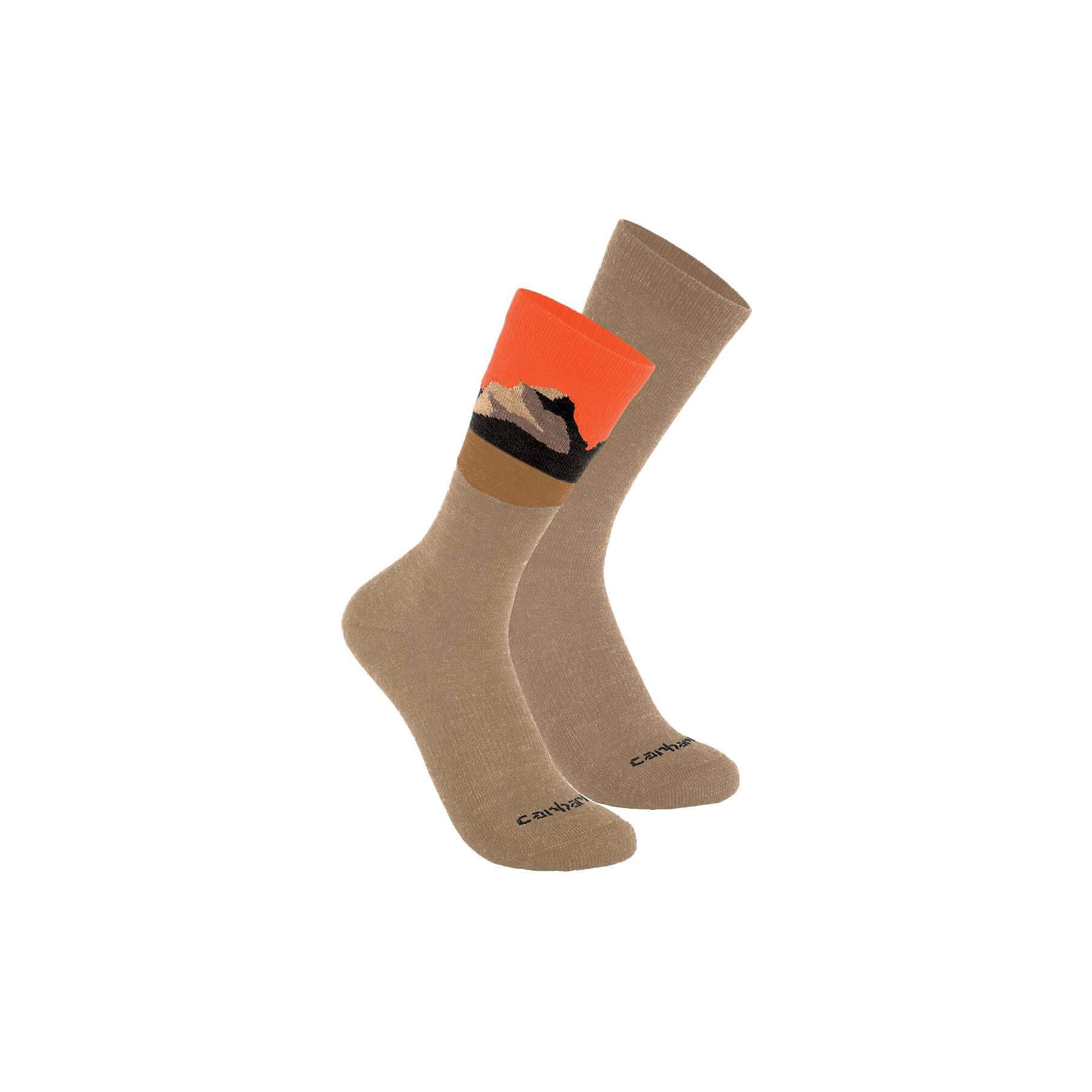 CHT Midweight Moisture-Wicking Odour Resistant Synthetic-Wool Blend Mountain Crew Socks 2 Pack SC9592-M