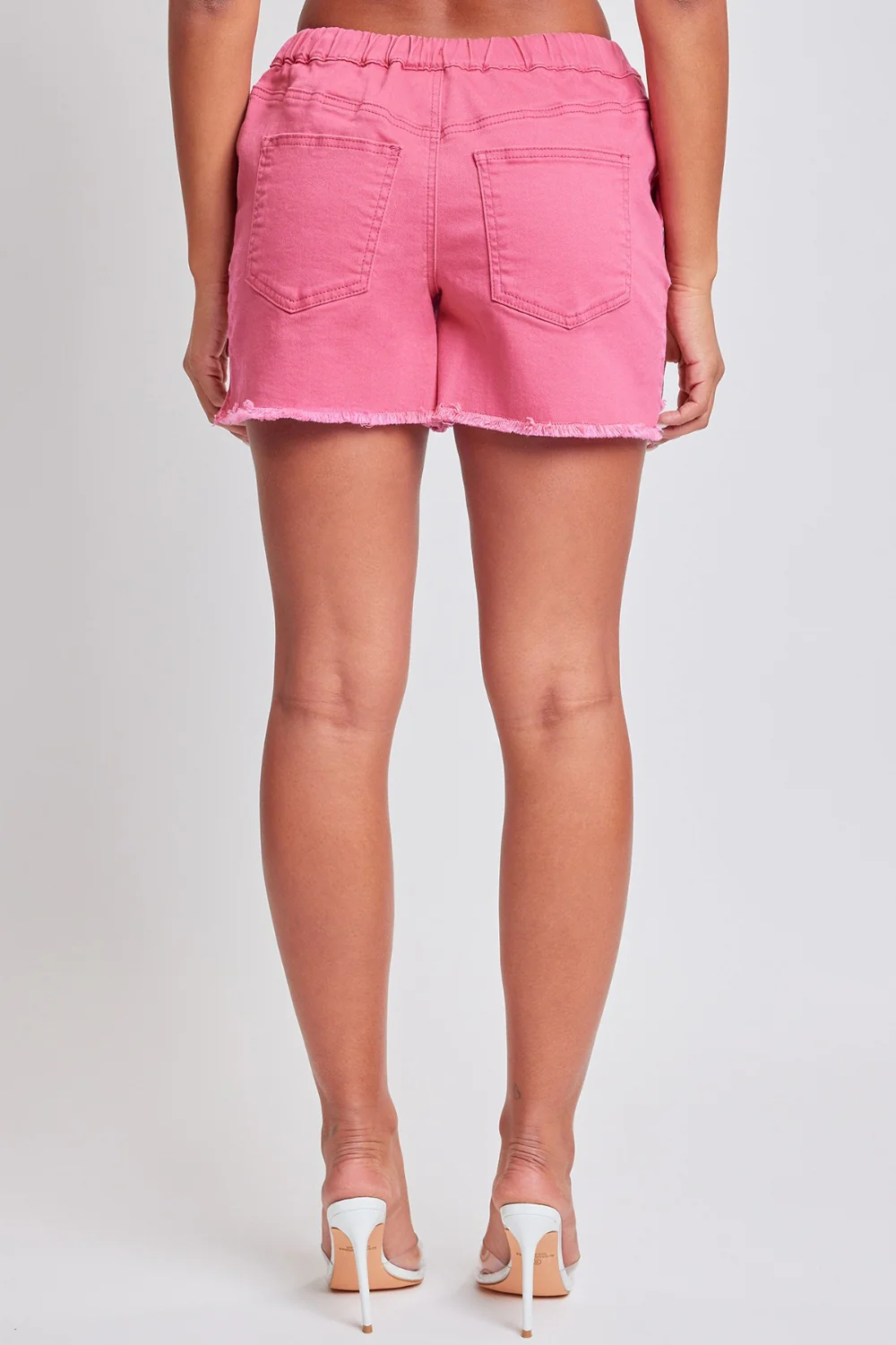 Jeanswear Full Size Drawstring Raw Hem Shorts
