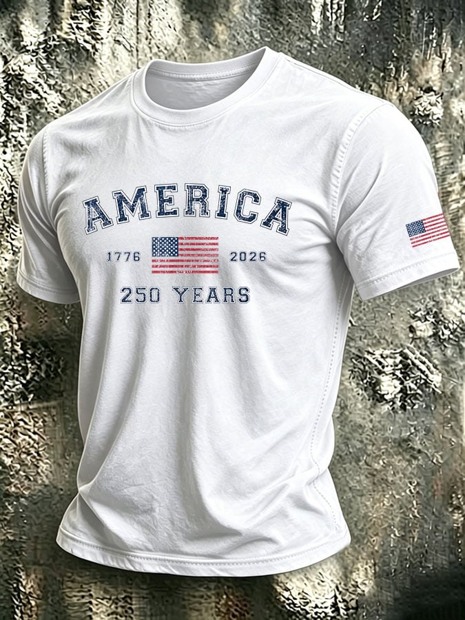 Men's Retro Print Short-Sleeve T-Shirt