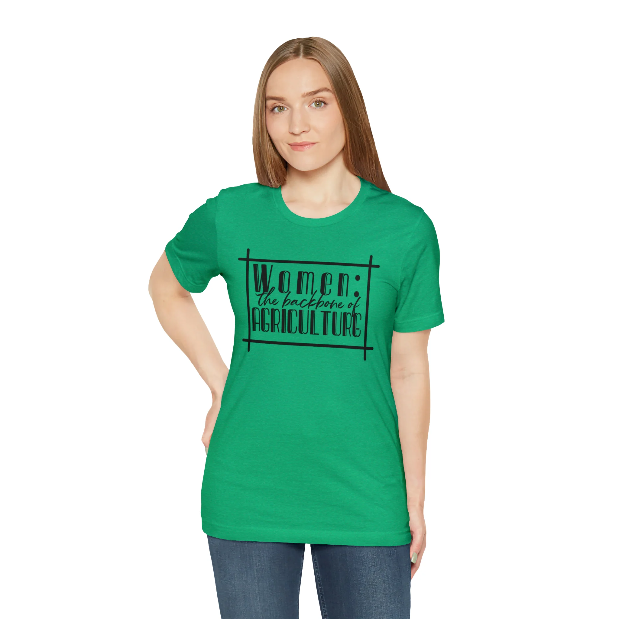 Women: The Backbone of Ag Unisex Jersey Short Sleeve Tee