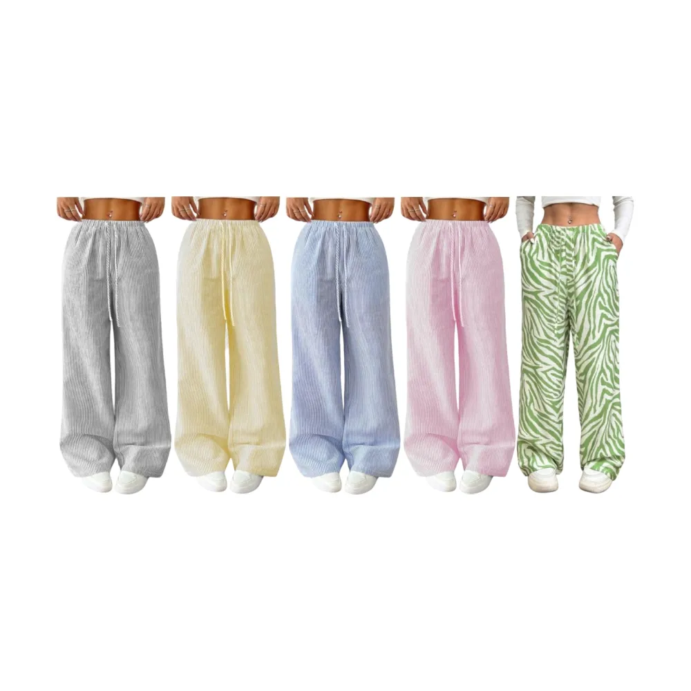 Women's Leopard Print Wide Leg Pants (Less than $3 each!)
